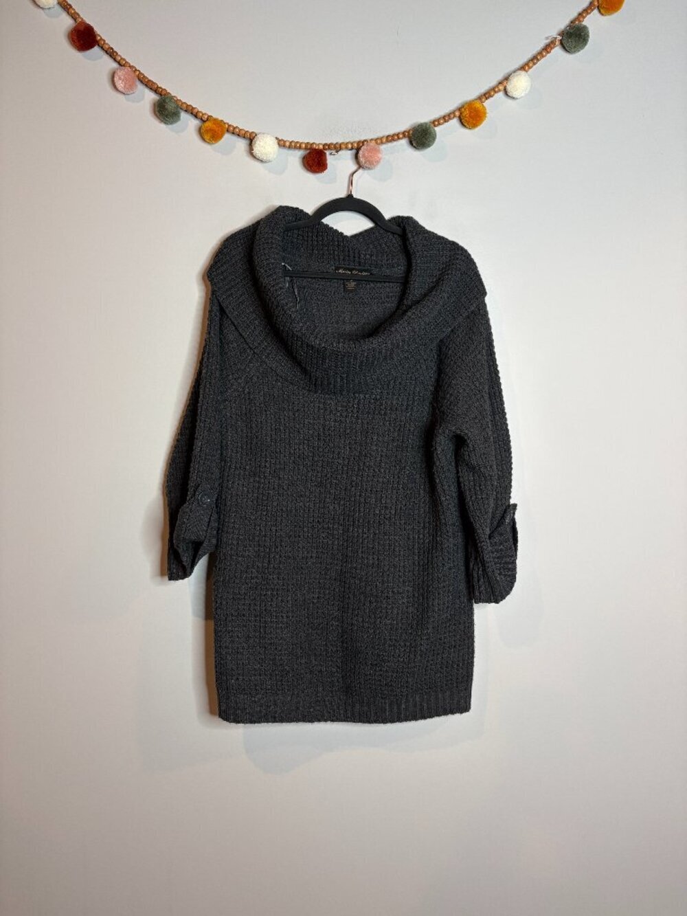 🔆 Marshalls charcoal grey knit cowl neck sweater
